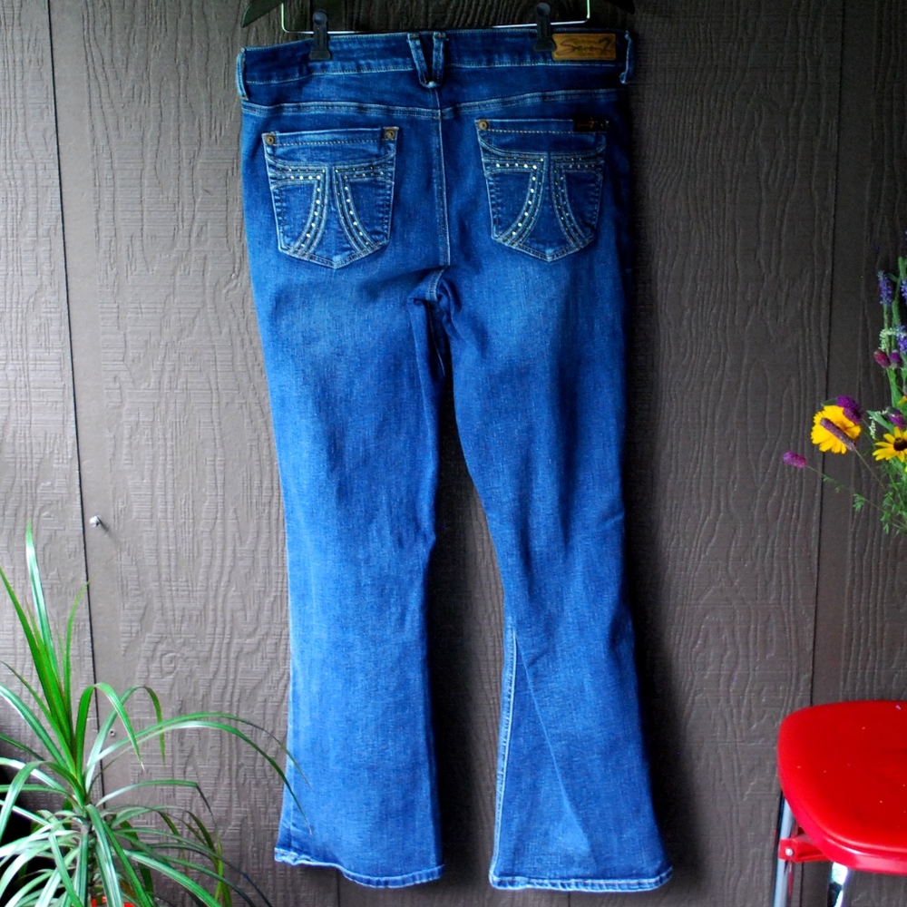 Seven Bootcut Stud Pocket Jeans sz 14
